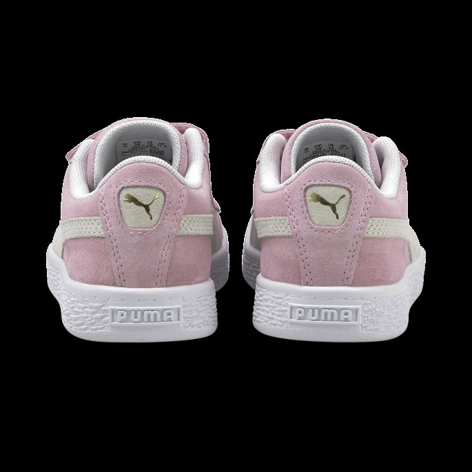 Puma På Tilbud Semsket Skinn Klassiske Xxi Barnejoggesko Rosa Dame-hvite