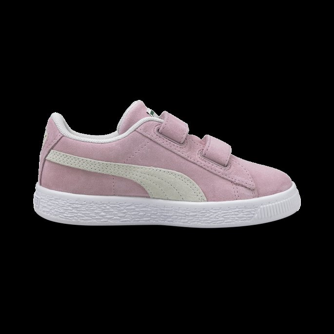 Puma På Tilbud Semsket Skinn Klassiske Xxi Barnejoggesko Rosa Dame-hvite