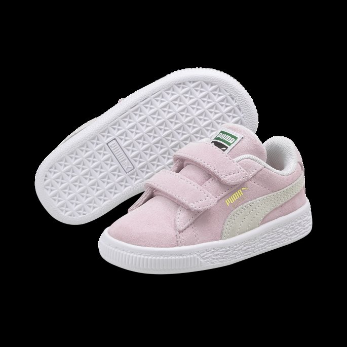 Rosa Dame-hvit Semsket Skinn Klassiske Xxi Babysneakers Puma På Tilbud