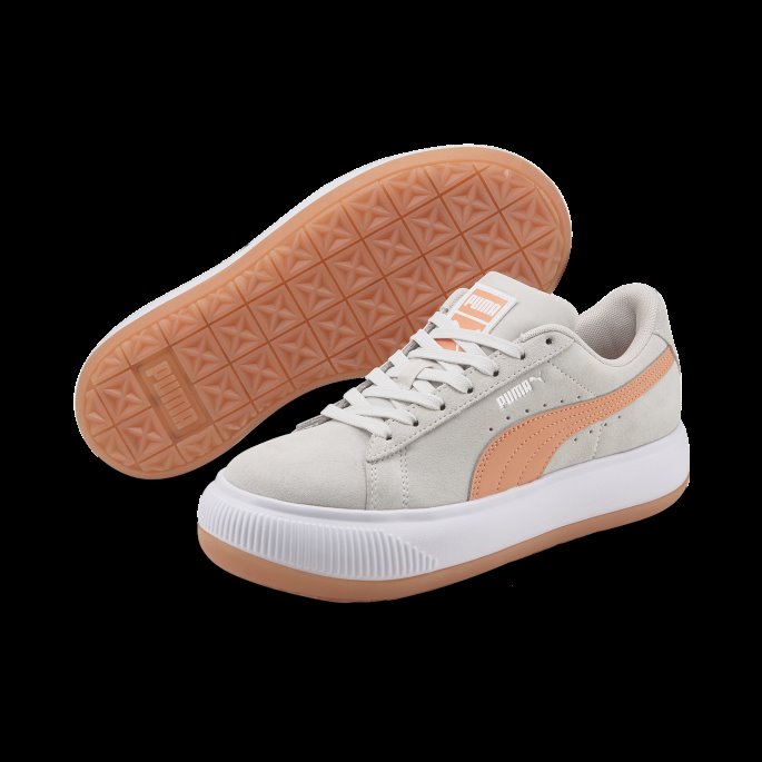 Nimbus Sky-hvit-fersken Rosa Semsket Mayu Joggesko For Kvinner Puma På Tilbud