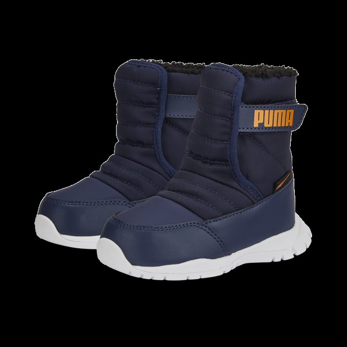 Peacoat-pulserende Oransje Nieve Vinterstøvler Til Babyer Puma På Salg