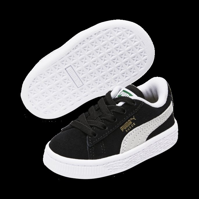 Puma På Tilbud Svart-hvit Semsket Klassiske Xxi Babysko