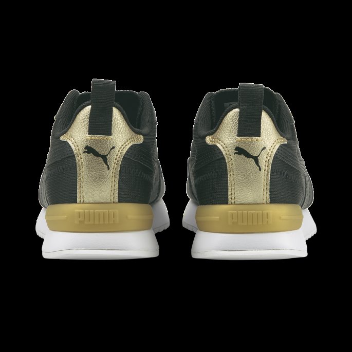 R78 Metallic Pop Joggesko For Kvinner Puma På Tilbud Svart-svart-team Gull