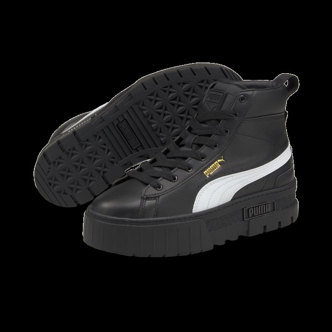 Svart-hvit Mayze Mid-sneakers For Kvinner Puma På Salg