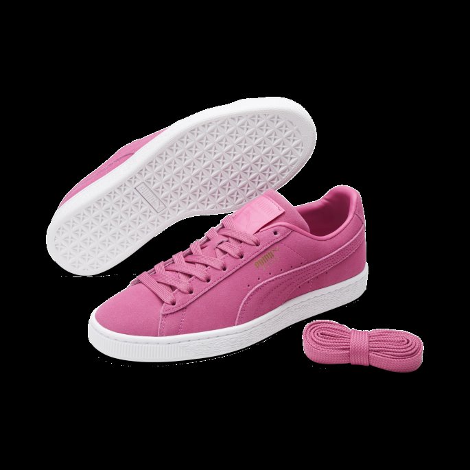 Sjokkerende Rosa-hvit Semsket Skinn Klassiske Xxi Joggesko For Kvinner Puma På Salg