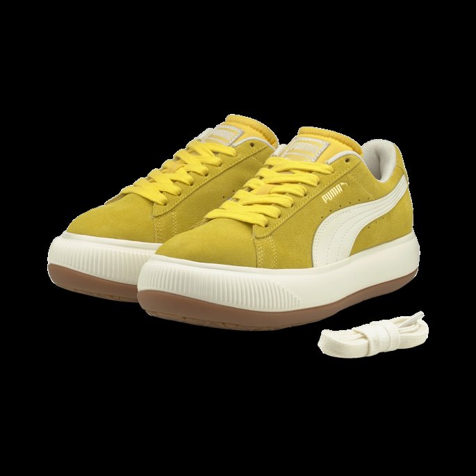 Puma På Tilbud Super Sitron-marshmallow-gum 3 Semsket Skinn Mayu Up Joggesko For Kvinner