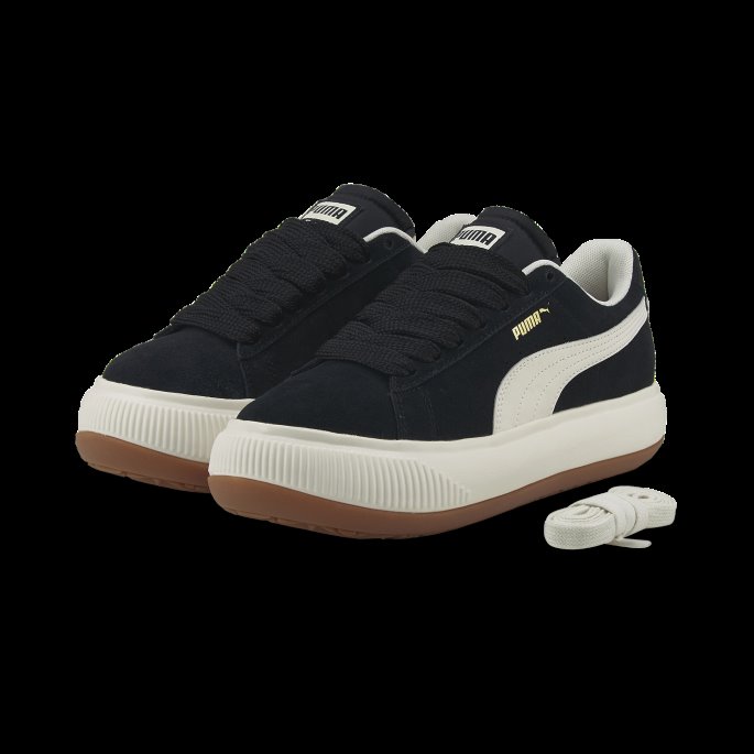 Black-marshmallow-gum 3 Puma På Tilbud Semsket Skinn Mayu Up Dame Joggesko