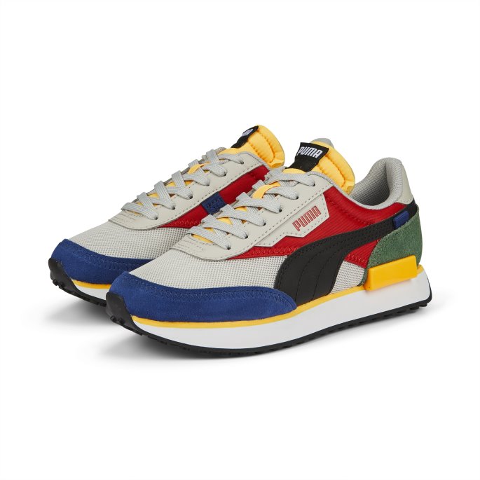 Brent Rød-grå Fiolett-svart Puma På Salg Future Rider Splash Joggesko Store Barn