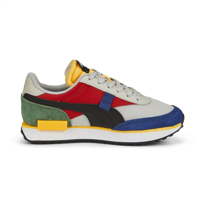 Brent Rød-grå Fiolett-svart Puma På Salg Future Rider Splash Joggesko Store Barn