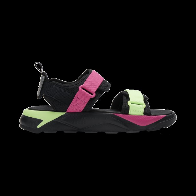 Puma På Tilbud Rs-sandal Gid Damesandaler Svart-sjokkerende Rosa-brusende Lime