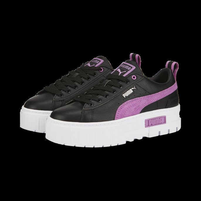 Puma På Tilbud Svart-lilla Pop Mayze Joggesko For Kvinner