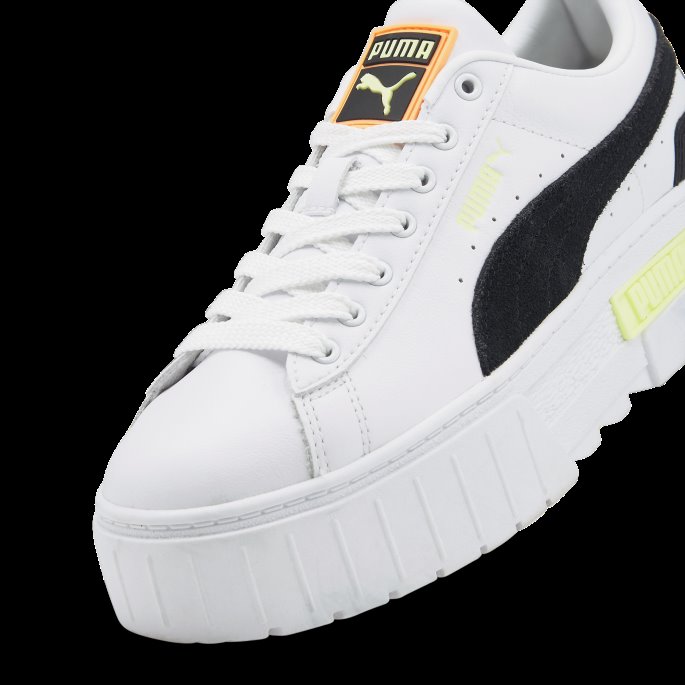 Puma På Tilbud Mayze Joggesko For Kvinner Hvit-svart-fizzy Light