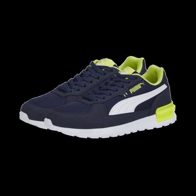 Peacoat-white-light Lime Puma På Salg Graviton Ungdomstrenere