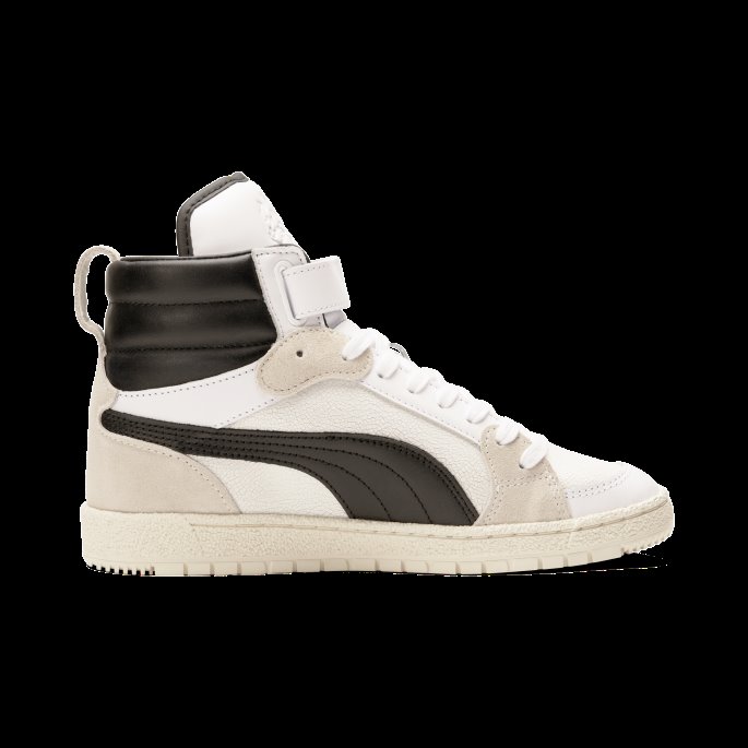 Puma På Salg High Court Regal Ralph Sampson Mid Joggesko For Kvinner Whisper Hvit-svart