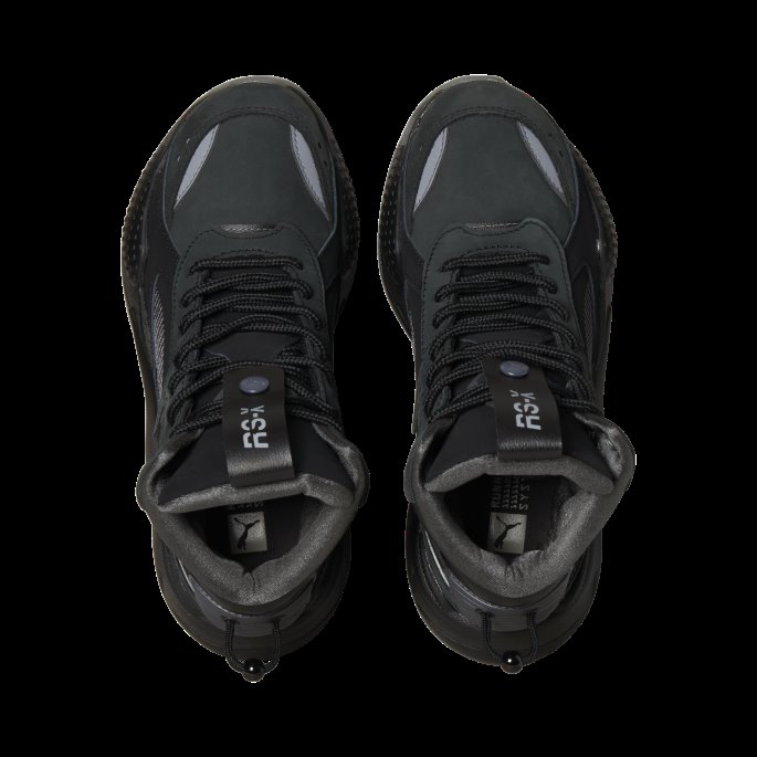 Rs-x Mid Militia Joggesko Store Barn Puma På Tilbud Svart-asfalt-duskregn