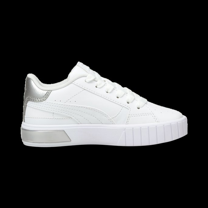 Hvit-hvit Puma På Tilbud Cali Star Metallic Små Joggesko For Barn
