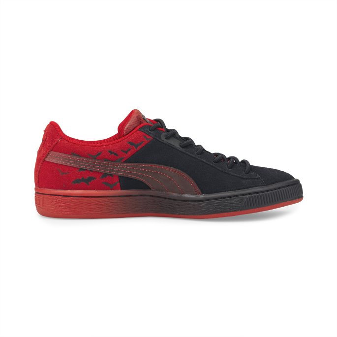 Puma På Tilbud X Batman Semsket Klassiske Sneakers Store Barn Sorte