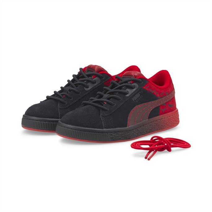 Puma På Tilbud X Batman Semsket Skinn Klassiske Batman Små Barnesko Svart