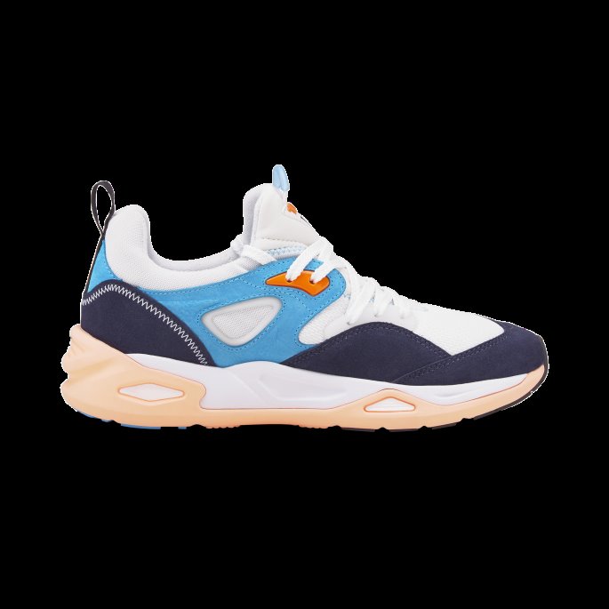 Hvit-peacoat-pulserende Oransje Trc Blaze The Triangle Trainers Puma På Tilbud