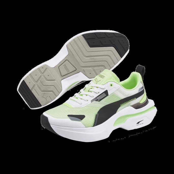Kosmo Rider Joggesko For Kvinner White-fizzy Lime Puma På Tilbud