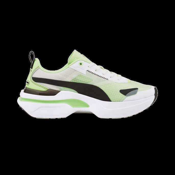 Kosmo Rider Joggesko For Kvinner White-fizzy Lime Puma På Tilbud