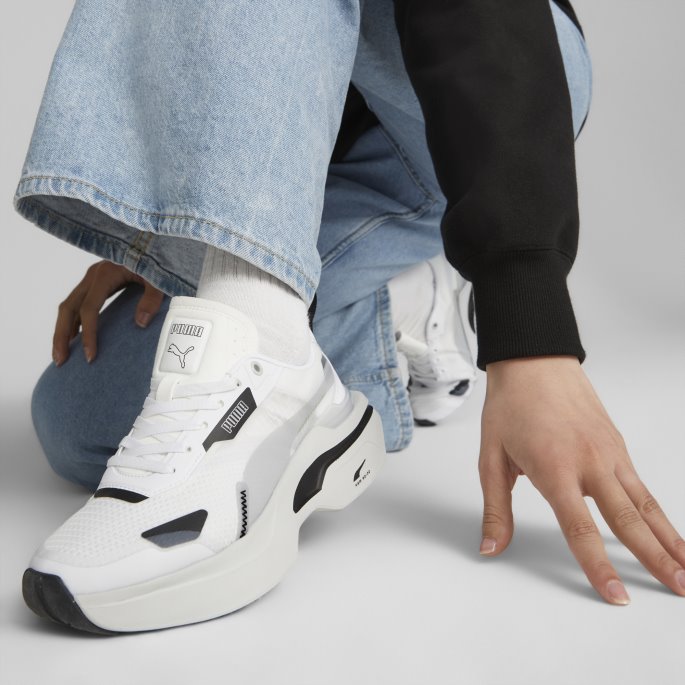 Kosmo Rider Dame Joggesko Puma På Tilbud Hvit-bre Grå