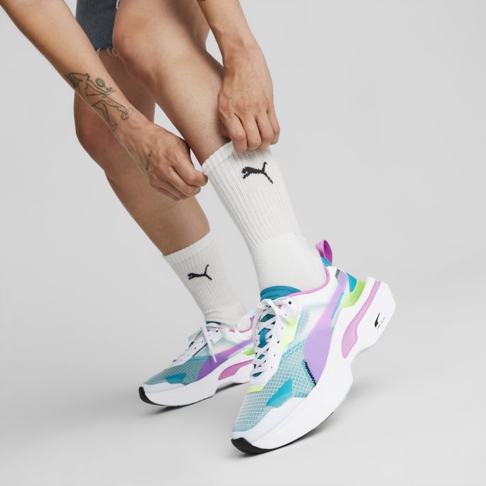 Hvit-lys Aqua Kosmo Rider Trenere For Kvinner Puma På Salg