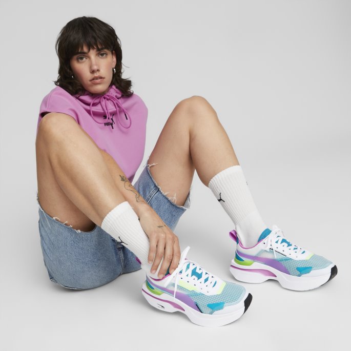 Hvit-lys Aqua Kosmo Rider Trenere For Kvinner Puma På Salg