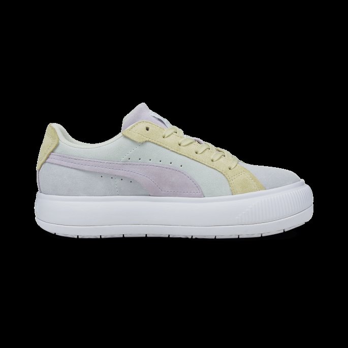 Puma På Tilbud Semsket Skinn Mayu Sjeldne Joggesko For Kvinner Ice Flow-white-nimbus Cloud