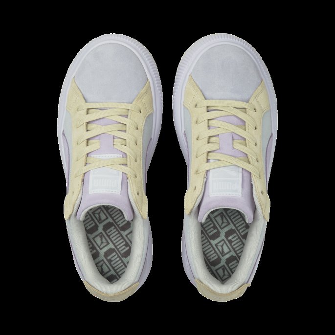 Puma På Tilbud Semsket Skinn Mayu Sjeldne Joggesko For Kvinner Ice Flow-white-nimbus Cloud