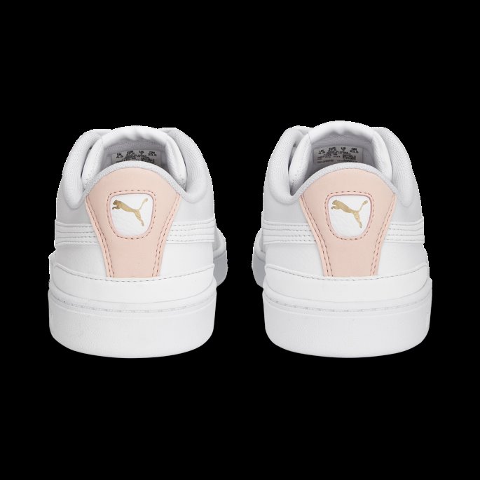 Puma På Tilbud Vikky V3 Skinn Damesko Hvit-rosa Dust-gull