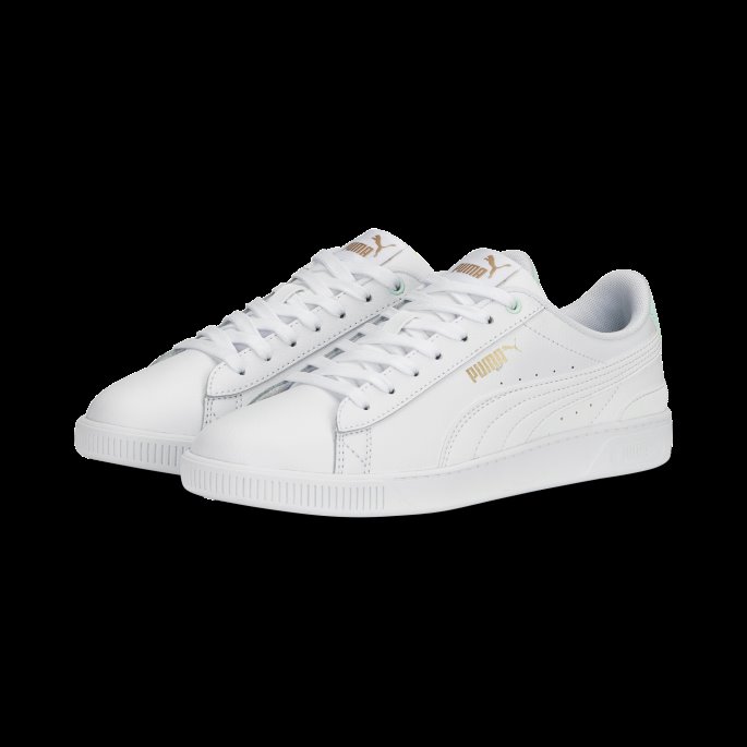 Puma På Tilbud Vikky V3 Skinn Damesko Hvit-minty Burst-gull