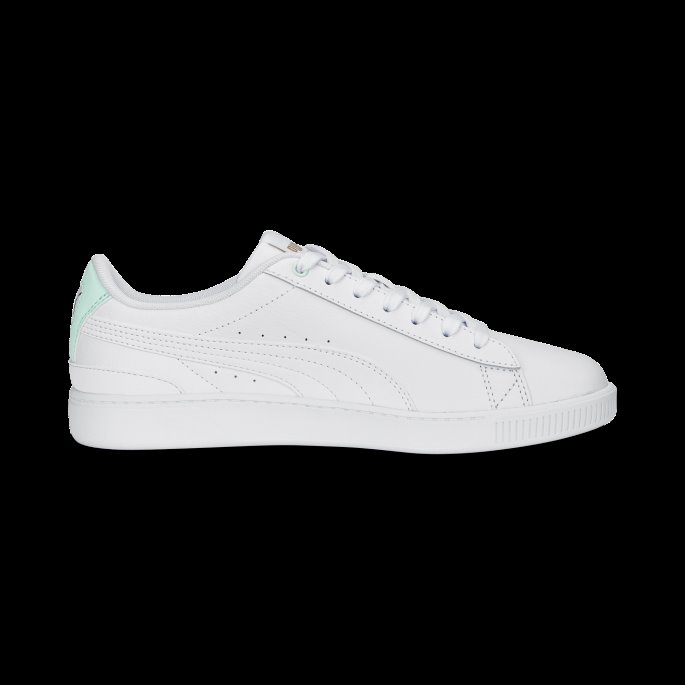Puma På Tilbud Vikky V3 Skinn Damesko Hvit-minty Burst-gull