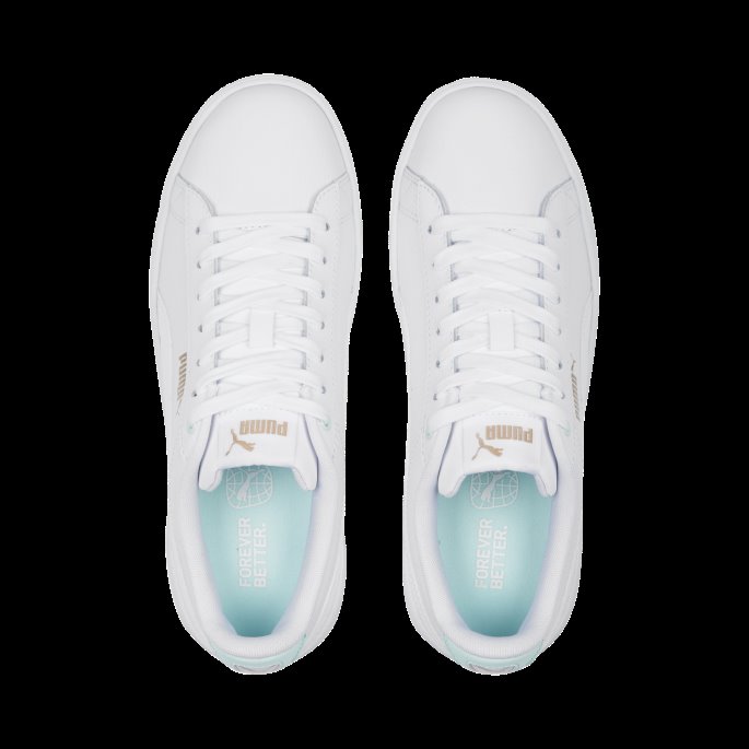 Puma På Tilbud Vikky V3 Skinn Damesko Hvit-minty Burst-gull