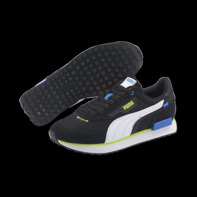 Future Rider Displaced Trainers Black-white-lime Squeeze Puma På Salg