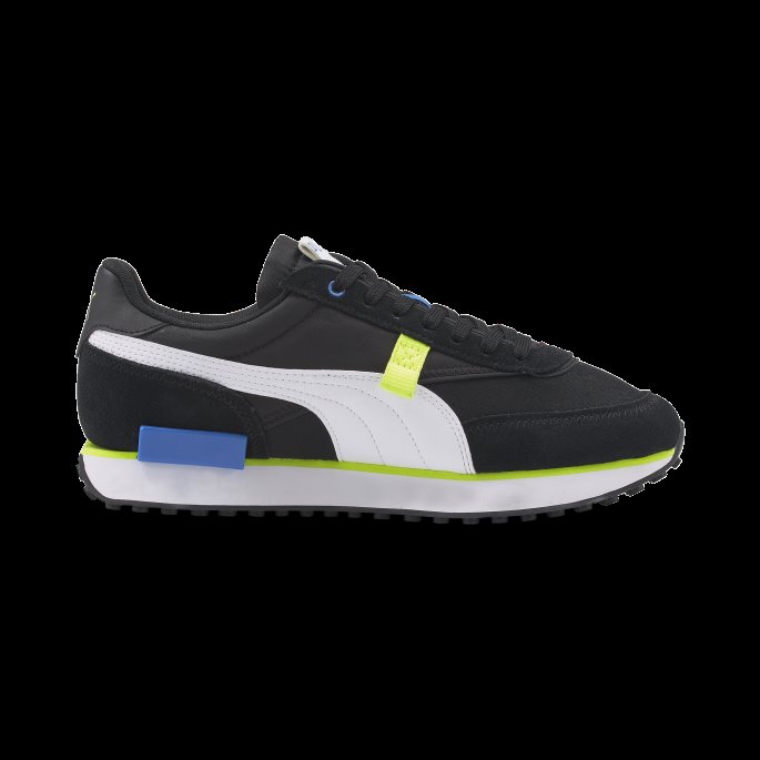 Future Rider Displaced Trainers Black-white-lime Squeeze Puma På Salg