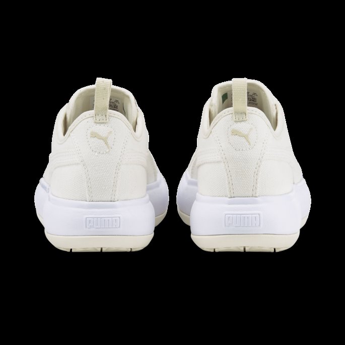 Puma På Tilbud Uberørt-hvit Semsket Mayu Canvas Sneaker