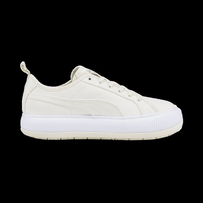 Puma På Tilbud Uberørt-hvit Semsket Mayu Canvas Sneaker