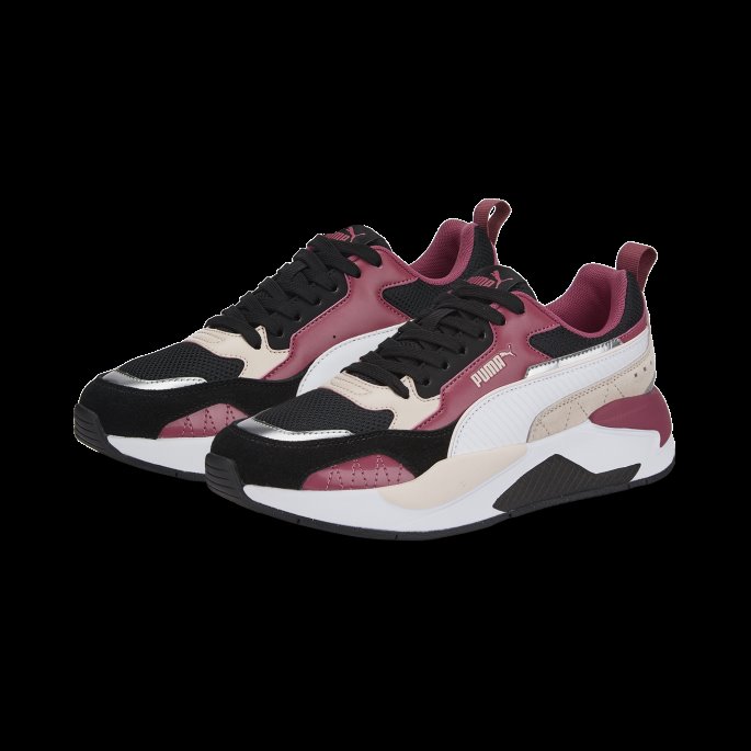 X-ray2 Square Sd Trenere Puma På Tilbud Svart-støvet Orkidé-rosa-sølv