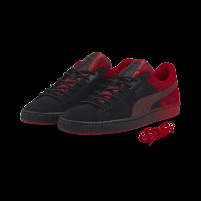 Puma På Tilbud X Batman Semsket Klassiske Sneakers Svart-barbados Kirsebær