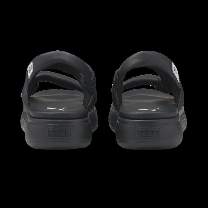 Puma På Tilbud Svart-hvit Semsket Skinn Mayu Sommer Damesandaler