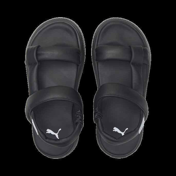 Puma På Tilbud Svart-hvit Semsket Skinn Mayu Sommer Damesandaler