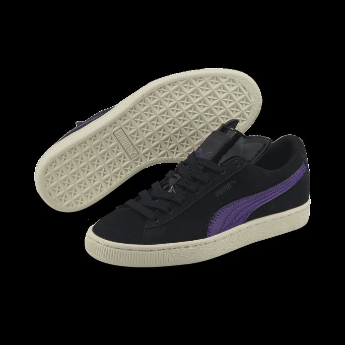 Puma På Tilbud X Batman Semsket Skinn Klassiske Catwoman Joggesko Store Barn Svart