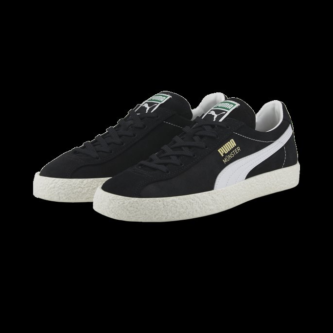 Muenster Klassisk Unisex Sneaker Puma På Tilbud Svart-hvit