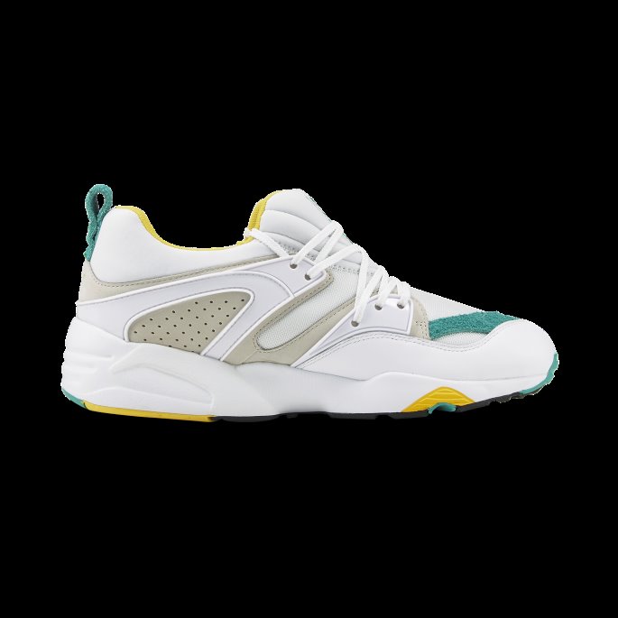 Blaze Of Glory Retro Joggesko Hvit-grå Fiolett-spektra Grønn Puma På Salg