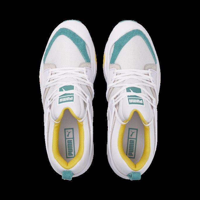 Blaze Of Glory Retro Joggesko Hvit-grå Fiolett-spektra Grønn Puma På Salg