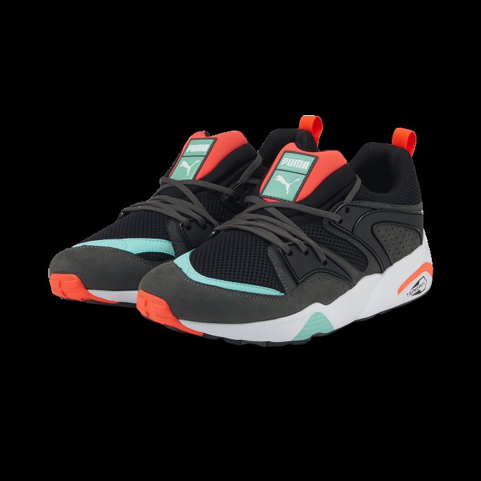 Puma På Tilbud Svart-stål Grå-brennende Coral Blaze Of Glory "reverse Classics" Joggesko