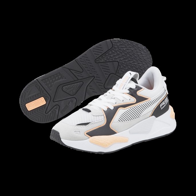 Hvit-svart-brusende Melon Puma På Salg Rs-z Outline Trenere