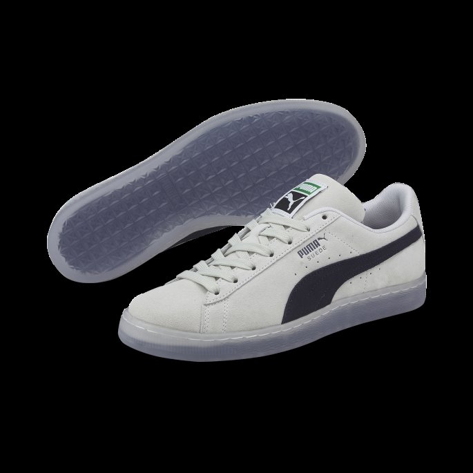 Puma På Tilbud Semsket Gjennomskinnelige Joggesko Hvit-ny Marine