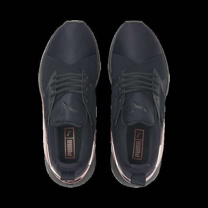 Puma På Tilbud Svart-rosa Gull Muse X5 Metall Damesko